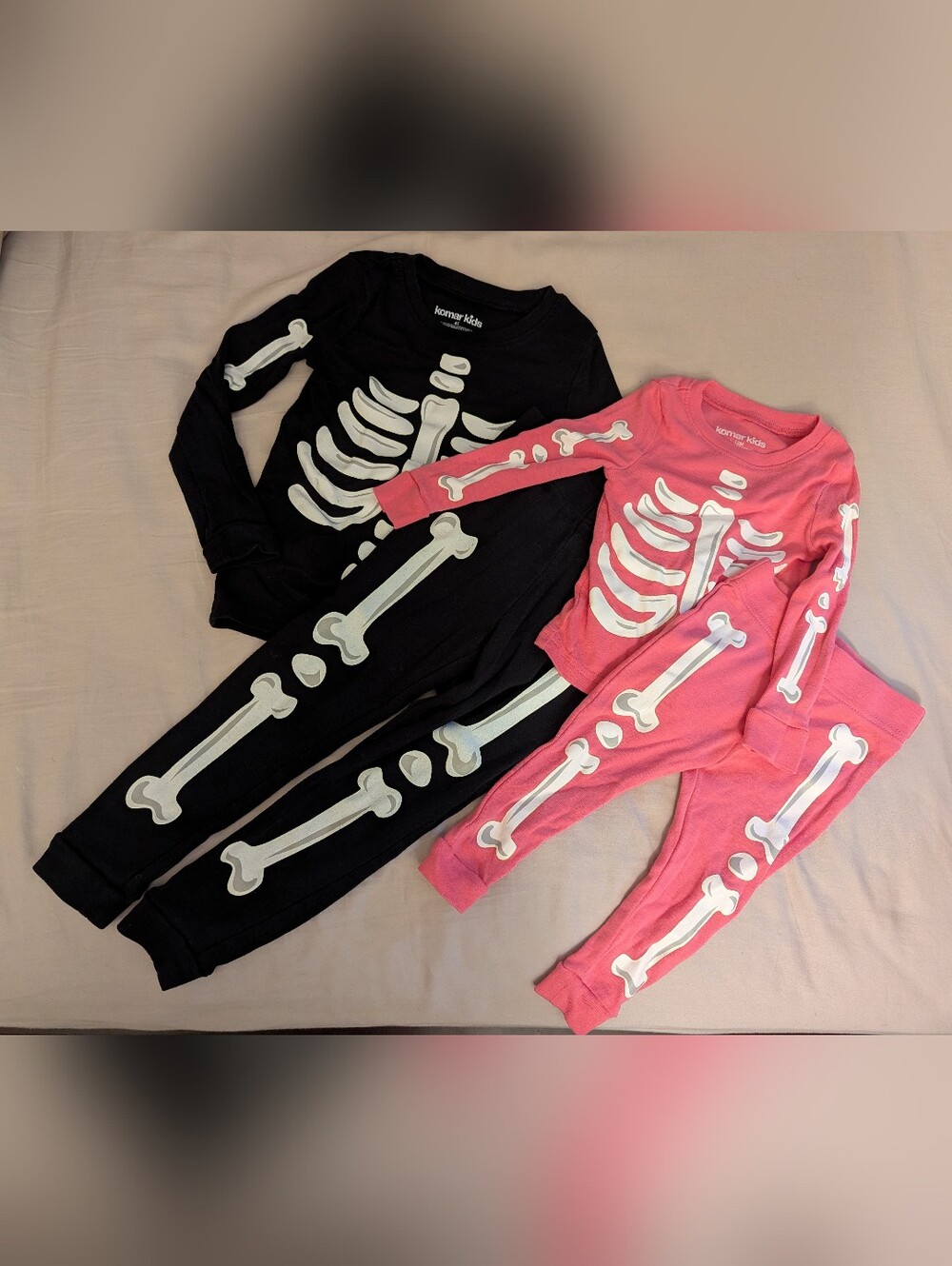 4 for 25🔥 GUC Komar Kids Skeleton Pajamas (4T + 12M)